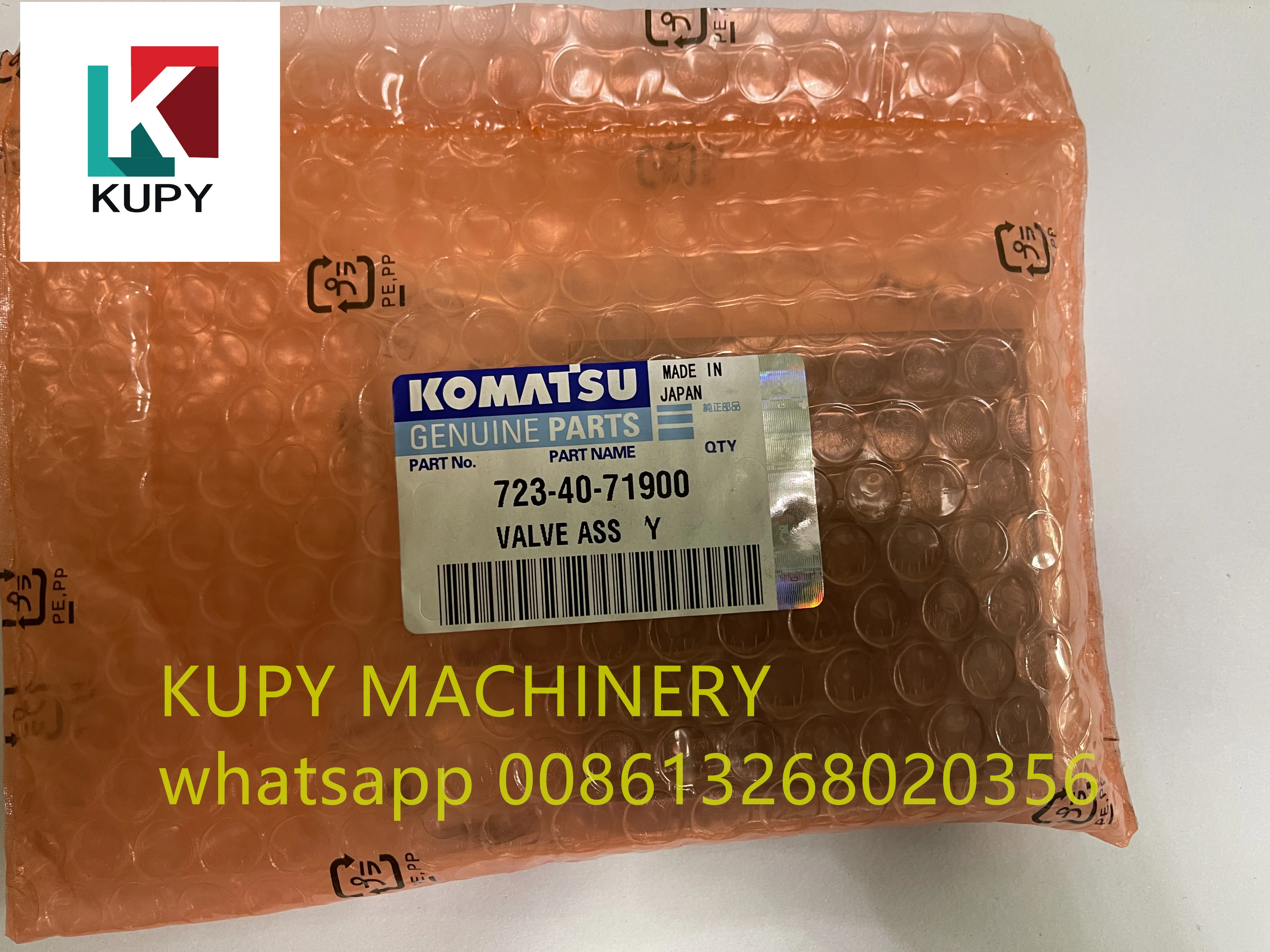 KUPY 723-40-71900 Excavator Pilot Valve for Komatsu PC220-8 PC220LC-8 PC300-8 PC300LC-8 PC240-8 PC270-8 PC270LC-8 PC228US-8