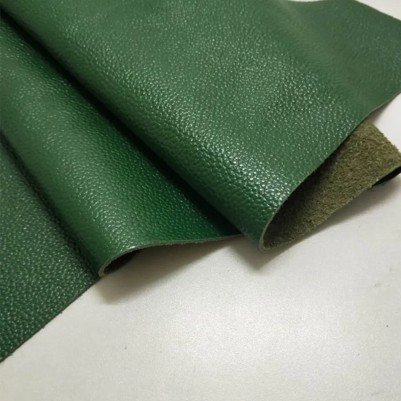 First layer cowhide green leather leather whole cowhide cowhide leather sofa soft bag handmade diy leather fabric