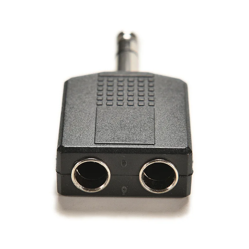 

Single Male to Female 6.35mm Dual Mono Stereo Jack Headphone Microphone Y Splitter Converter 1/4" Stereo Audio Jack Plug Adapter