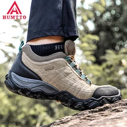 HUMTTO-zapatos de senderismo para hombre y mujer, calzado de cuero para caza, Trekking y escalada, zapatillas profesionales para exteriores