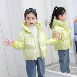 Girls Baby's Kids Down Jacket Coat 2021 Casual Light Warm Plus Thicken Winter Autumn Cotton Outerwear Zipper Children's Clothing