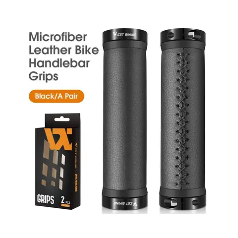 WEST BIKING Амортизирующие Ручки для Велосипеда из Кожи