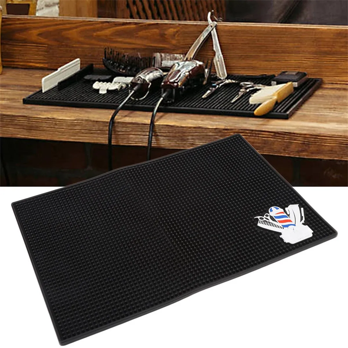 Hairdressing Mat Silicone Dressing Table Pad Hair Styling Station Mat Barber Anti Slip Countertop Mat Salon Hairdresser Storage