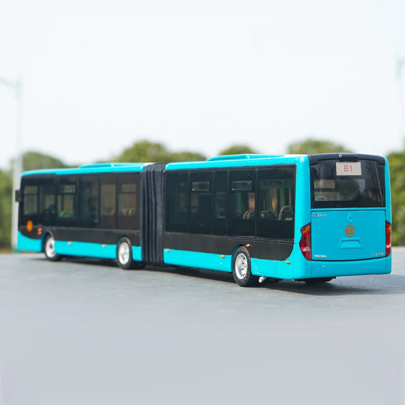 Original factory authentic Changzhou Changlong Blue 1:42 Scale Diecast Scania Articulated BRT Bus Model for GIFT