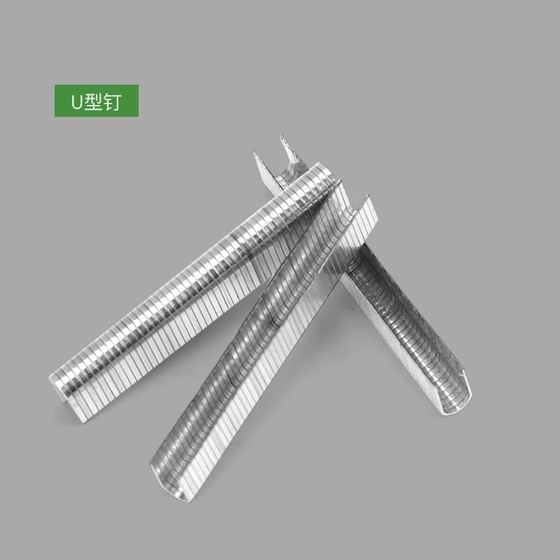 1000Pcs U/ Door /T Shaped Staples Nails For Staple Gun Stapler Furniture Interior Decoration Wood Processing Gun Code Nail