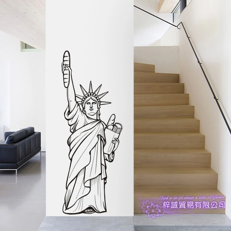 Coffee Sticker Statue of Liberty Pudding Decal Cafe Bakery Poster Vinyl Art Wall Decals Pegatina Decor Mural Coffee Sticker