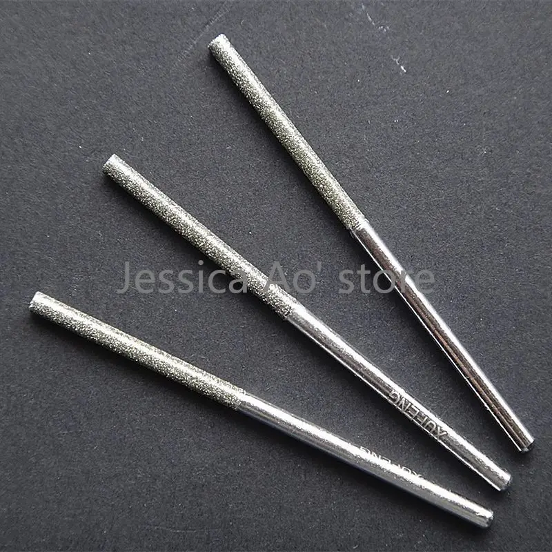 21 pz 1.5 2 3.2mm CBN diamante rettifica ago esteso cilindrico asta di macinazione boro nitruro gioielli giada utensili abrasivi