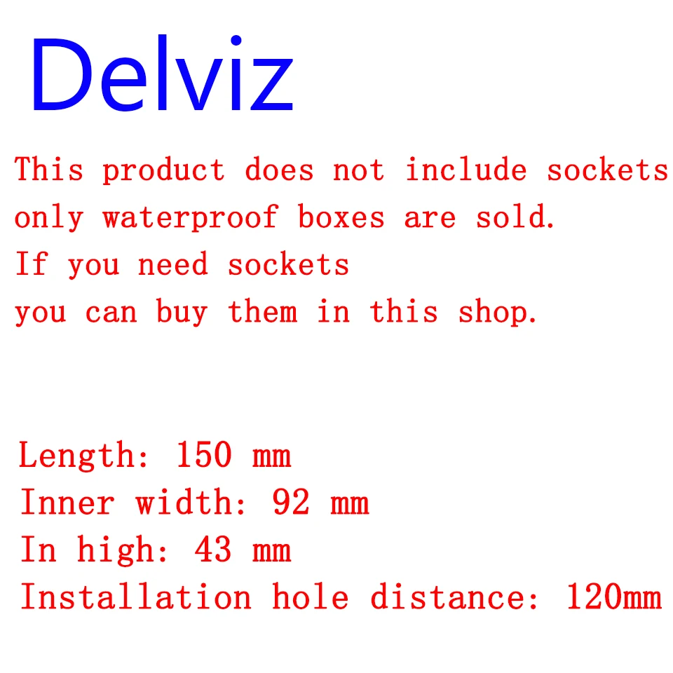 Delviz-capa protetora para tomada, retangular ou à prova d'água