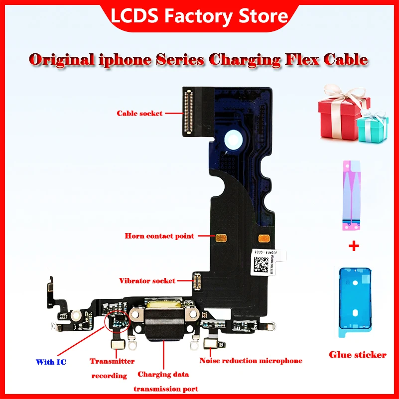 OEM USB Port Charger Dock Connector Mic Charging Flex Cable For iPhone 6 6S 7 8 Plus XS 11 Pro Max X XR  Dock Charging Flex