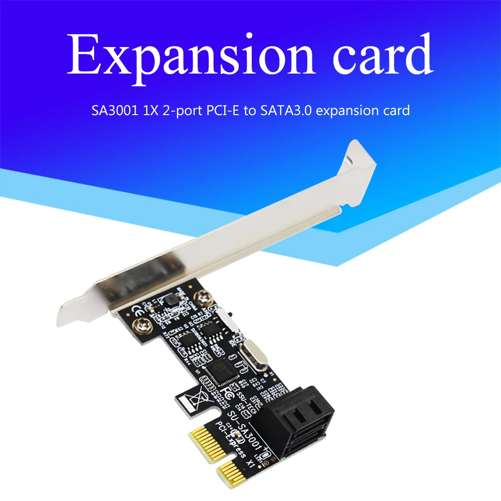 Imagem -04 - Portas Sata Iii Pcie Placa de Expansão Sata 3.0 para Pci-e 1x Controlador Cartão Pci Express Adaptador Conversor com Suporte Novo Sa3001