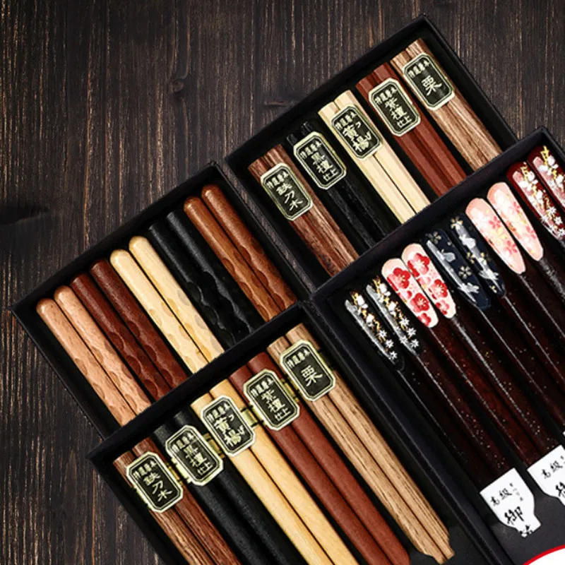 Japanese wooden chopsticks non slip family Korean gift household Tortoiseshell chopsticks artesanias de porcelana Chopsticks