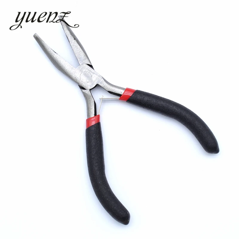 1 Pcs Stainless Steel Needle Nose Pliers Jewelry Making Hand Tool Black 12.5cm X1