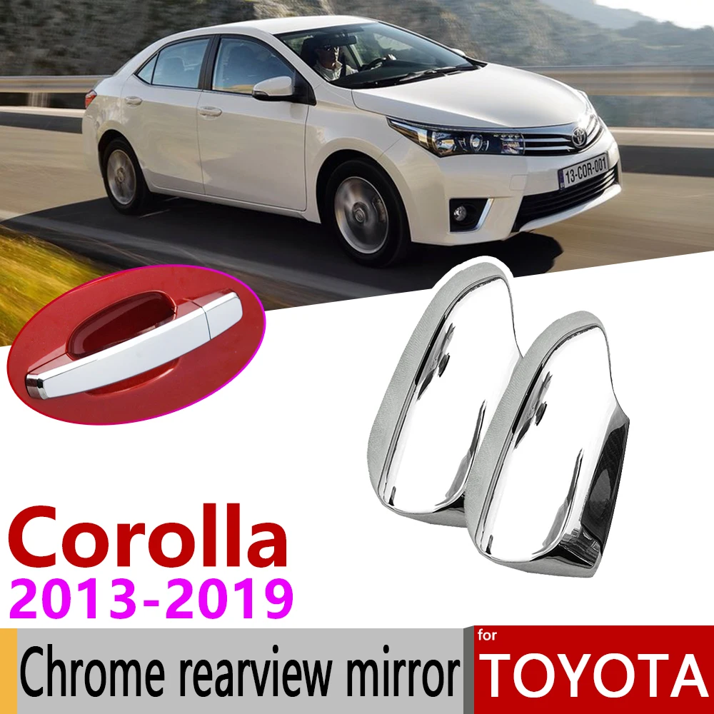

Хромированная крышка зеркала заднего вида карбон для Toyota Corolla E160 E170 2012 ~ 2019 волокно аксессуары наклейка на автомобиль 2013 2014 2015 2018