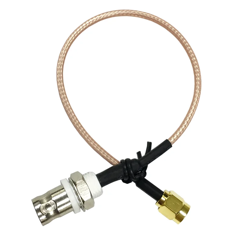 2 piece 20-50cm cable Mini UHF connector to Mini UHF connector Pin inside RF coaxial cable RG142 walkie talkie connector signal