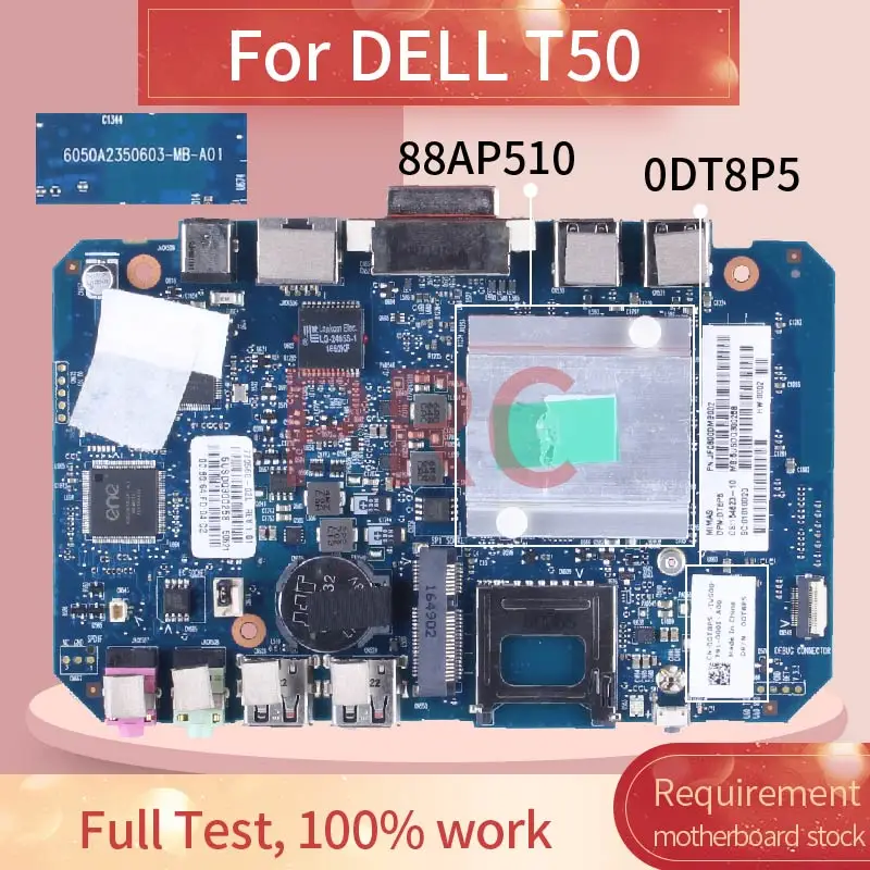 

For DELL T50 88AP510 Laptop Motherboard 0DT8P5 6050A2350603 Notebook Mainboard