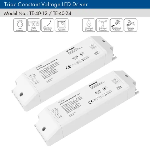 트라이악 LED 드라이버 디밍 가능 정전압 1CH 40W AC 220V ~ DC 12V 24V PWM 디지털 디밍 트라이악 드라이버 12V LED 라이트 테이프용