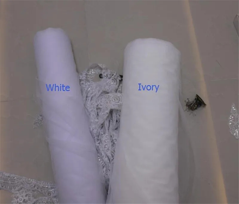 3m 4m 2m Long Lace Edge Bridal Veil White Ivory Wedding Veils With Comb New Bridal Accessories