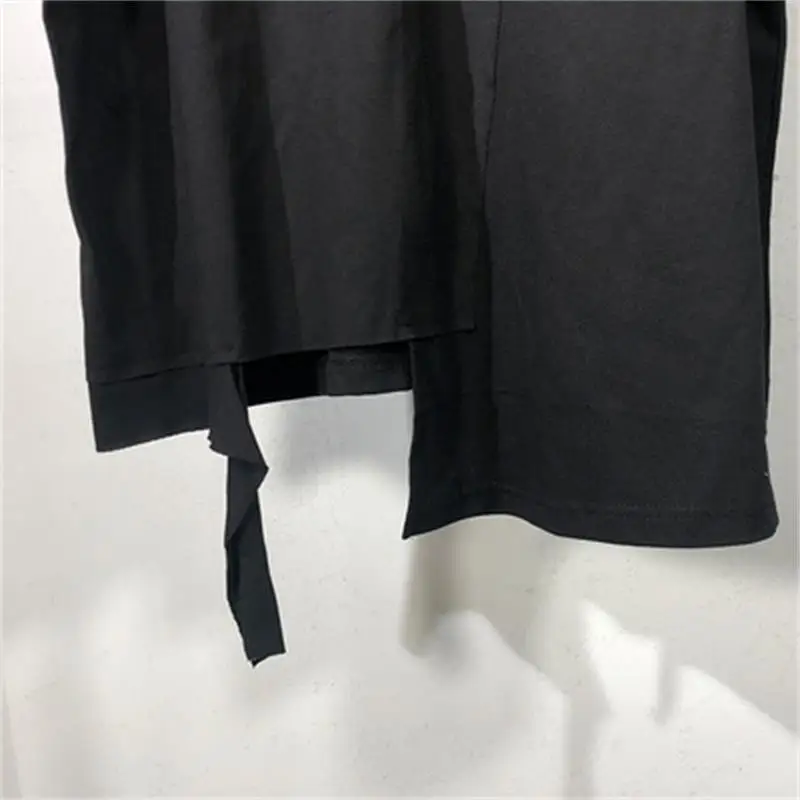 original dark summer series irregular slit loose short-sleeved t-shirt Japanese series simple casual casual top