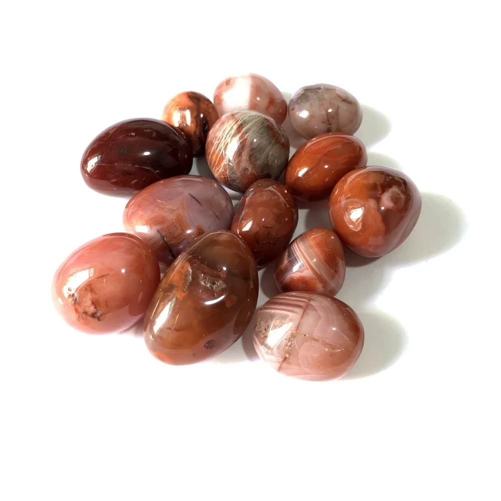 Wholesale 3pcs 100% Natural Red Carnelian Tumbled Stones Healing Gemstone Sea Glass 20-25mm Size for Jewelry Making