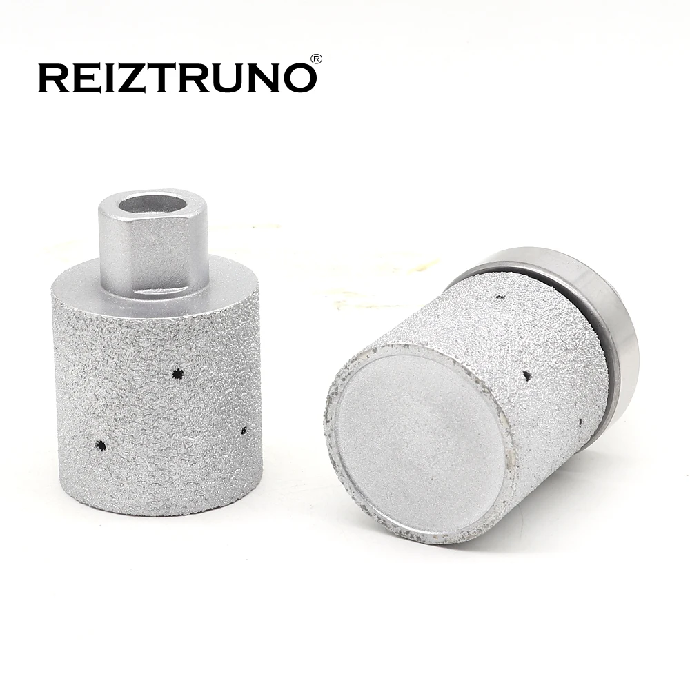 Reiztruno 2นิ้วBrazed Diamondกลองล้อนิ้วมือBitsสำหรับบดHardหินแกรนิตเรียบแน่นภายในรัศมีอ่างล้างจานCutout,1Pc