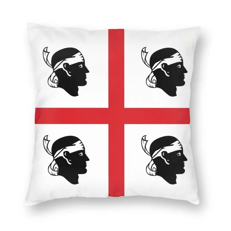 Personalized Flag Of Sardinia Pillow Case Home Decor 3D Double Side Print Italy Sardegna Four Moors Cushion Cover for Sofa