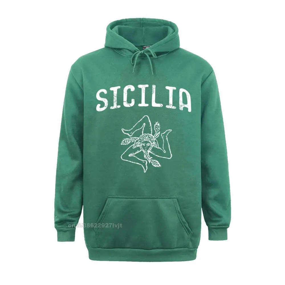 Sicilia Italy Sicily Sicilian Siciliano Italia Italian Long Sleeve Hoodie Comfortable Tops Hoodie Cotton Men\'s Hoodies