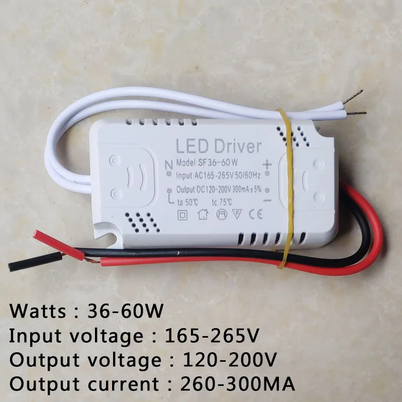 Driver LED scheda 300mA 8-24W 20-36W 30-50W 36-60W 70W 60-80W LED unità di alimentazione trasformatori di illuminazione per driver led Light