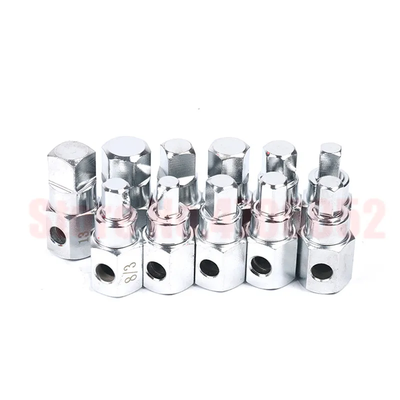 18 PCS Oil Drain Pipe Plug Socket Set Screws Removal Tool Triangle Square Hexagon T-bar Remover Sleeve Special Tools