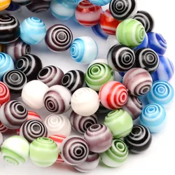 Mixed Flat Round Circle Pattern Millefiori Lampwork Glazed Glass Beads Loose Crafts Beads lot for DIY Jewelry Making Findings