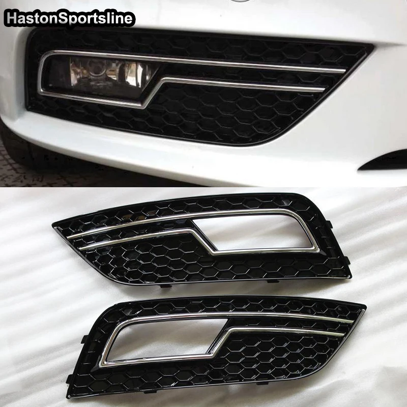 

A4 Honeycomb Front Sport Fog Lamp Cover Fog Light Grill for Audi A4 S4 B8.5 Standard 2013-2015 Car Styling Accessories