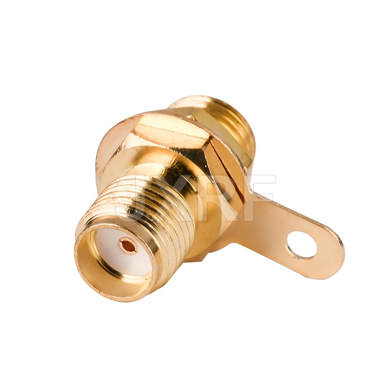 JX RF Connector SMA Female RF Coaxial Adapter Panel Mount with Nut Bulkhead Handle Solder Post Jack Connector