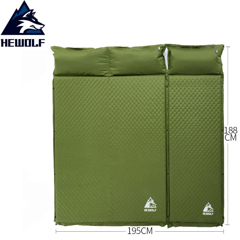 2+1 Spliced Outdoor Thick 5cm Automatic Inflatable Cushion pad outdoor tent camping mats bed mattress 2colors