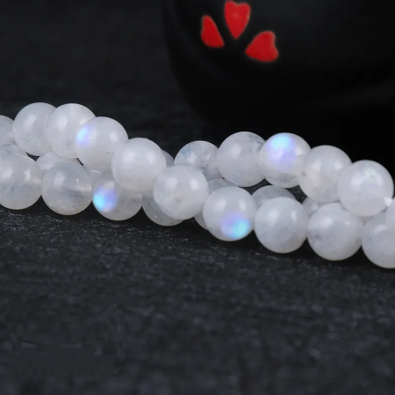 Natural Blue Flash Moonstone Beads,Loose Beads Grade AAA Round Shape 4/5/6/7/8/10/12mm 1 of 15\