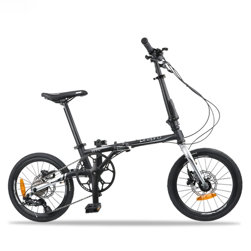 Folding Bike 16 Inch 9 Speed Disc Brake bicycle chrome molybdenum steel Portable 406 folding Bicycle