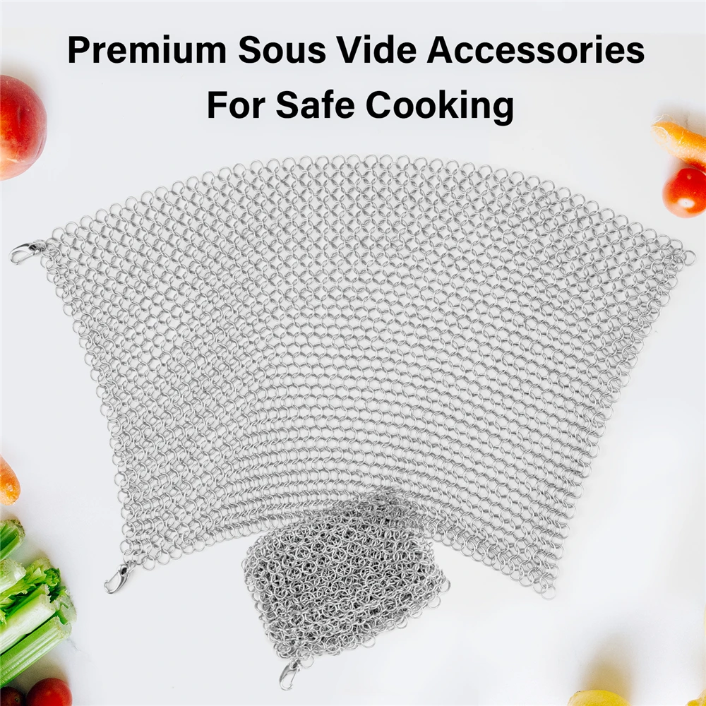 Cousinière en maille d'acier inoxydable de qualité alimentaire, accessoires de cuisson Sous Vide, pour mijoteuse, aspirateur, appareil de cuisine