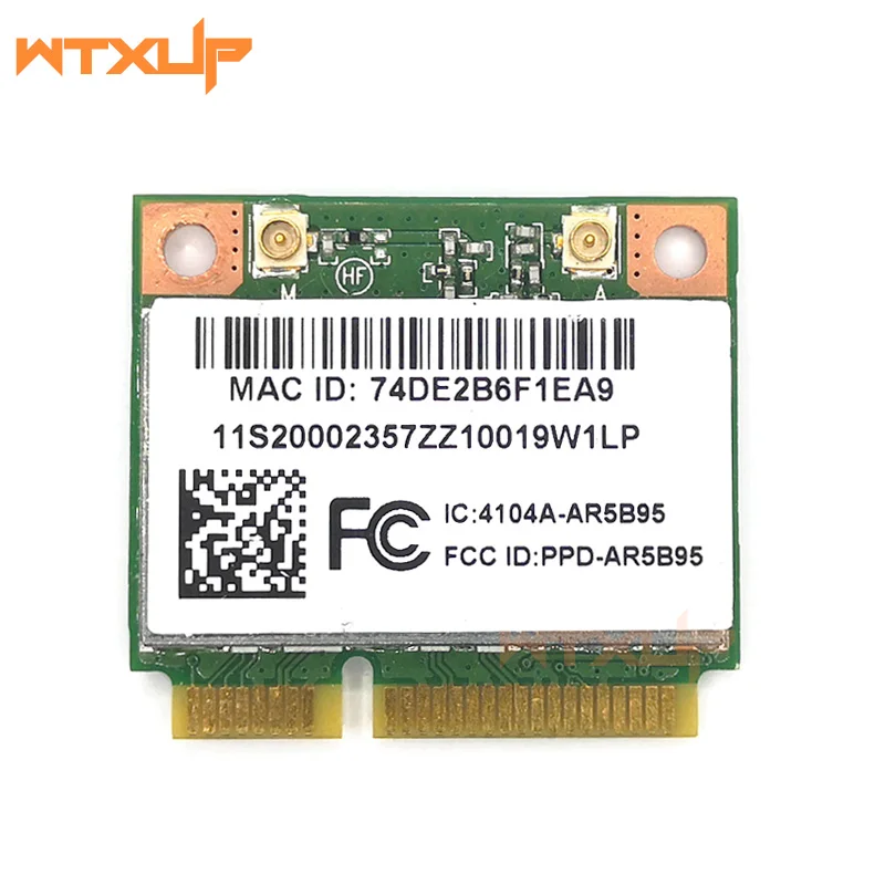 

Atheros AR5B95 AR9285 802.11B/G/N 150Mbps Half Mini PCI-E WiFi Wireless Card For Lenovo IdeaPad Z380 Z385 Z580 Z585 G555 G560