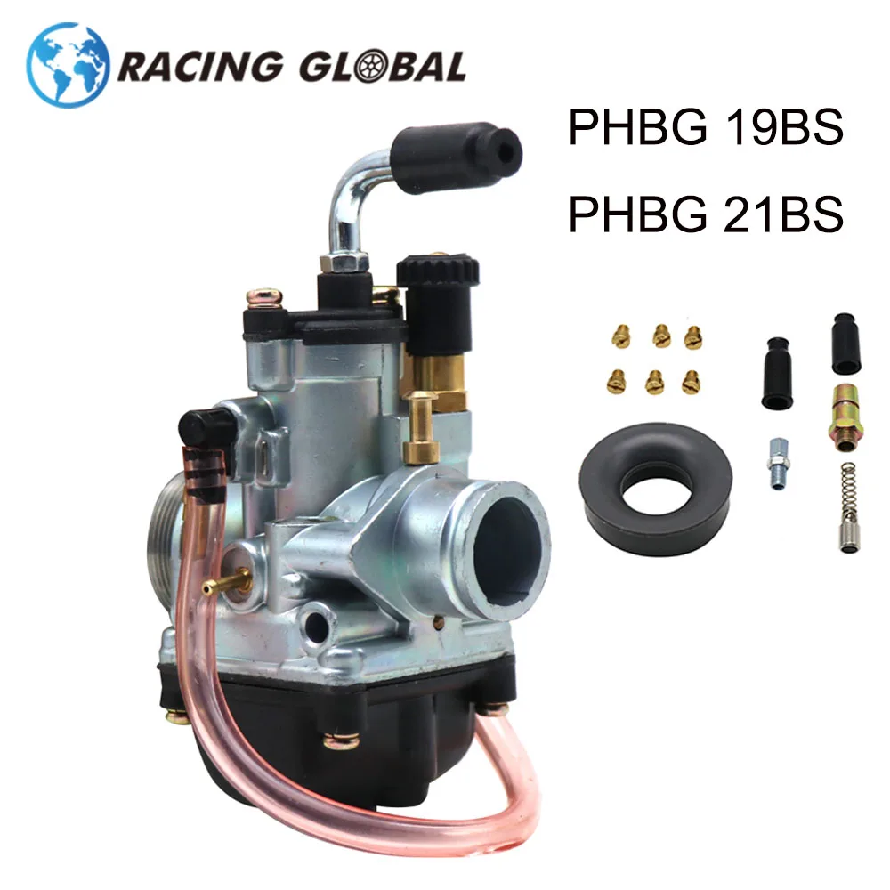 ALCON-Racing 19mm 21mm PHBG Carburetor For 50-100cc 2T Dellorto PHBG 19BS 21BS Carburetor For YQ50 Area 51 Ark 50 LC