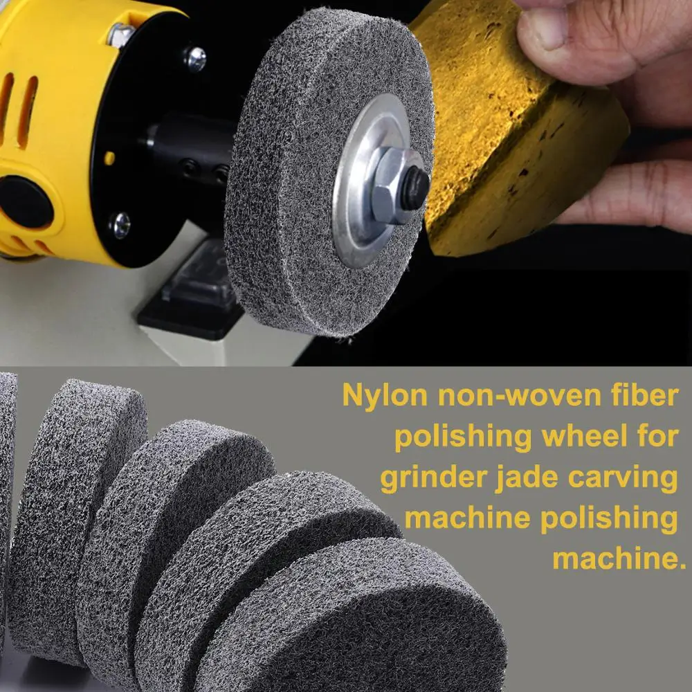 5 PCS 75mm Grey Fiber Polishing Buffing Wheel Sanding Disc for Polishing Grinding Metals Ceramics Marble Wood