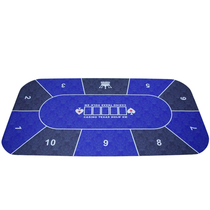 1.8m Texas Hold'em Tablecloth Rubber Pad Chip Cloth Poker Board Game Printing Rubber Pad Casino Gaming Roulette Dice Betting Mat