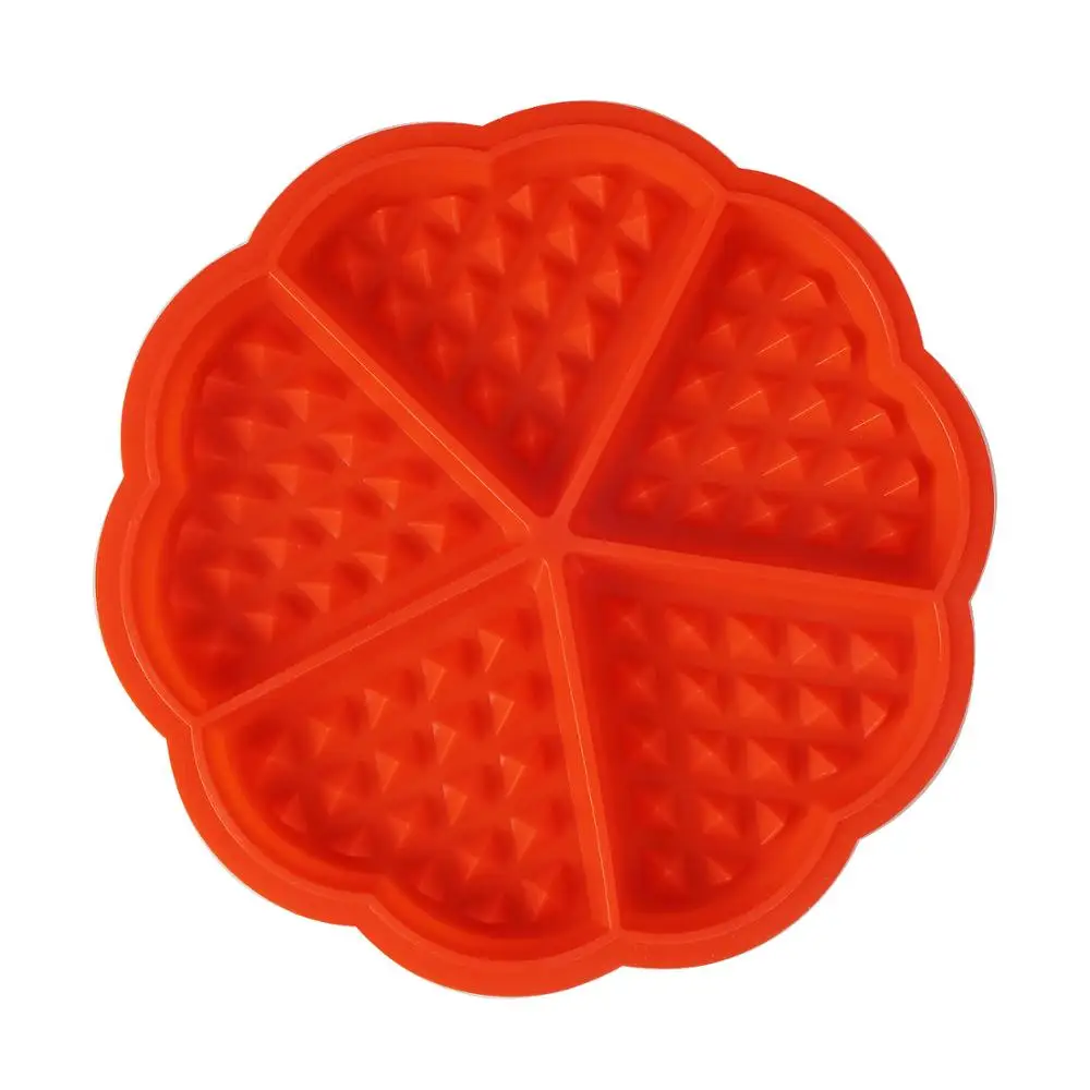 Heart Shape Waffle Mold 5-Cavity Silicone Oven Pan Baking Cookie Cake Muffin Cooking Tools Kitchen Accessories Supplies 10344250