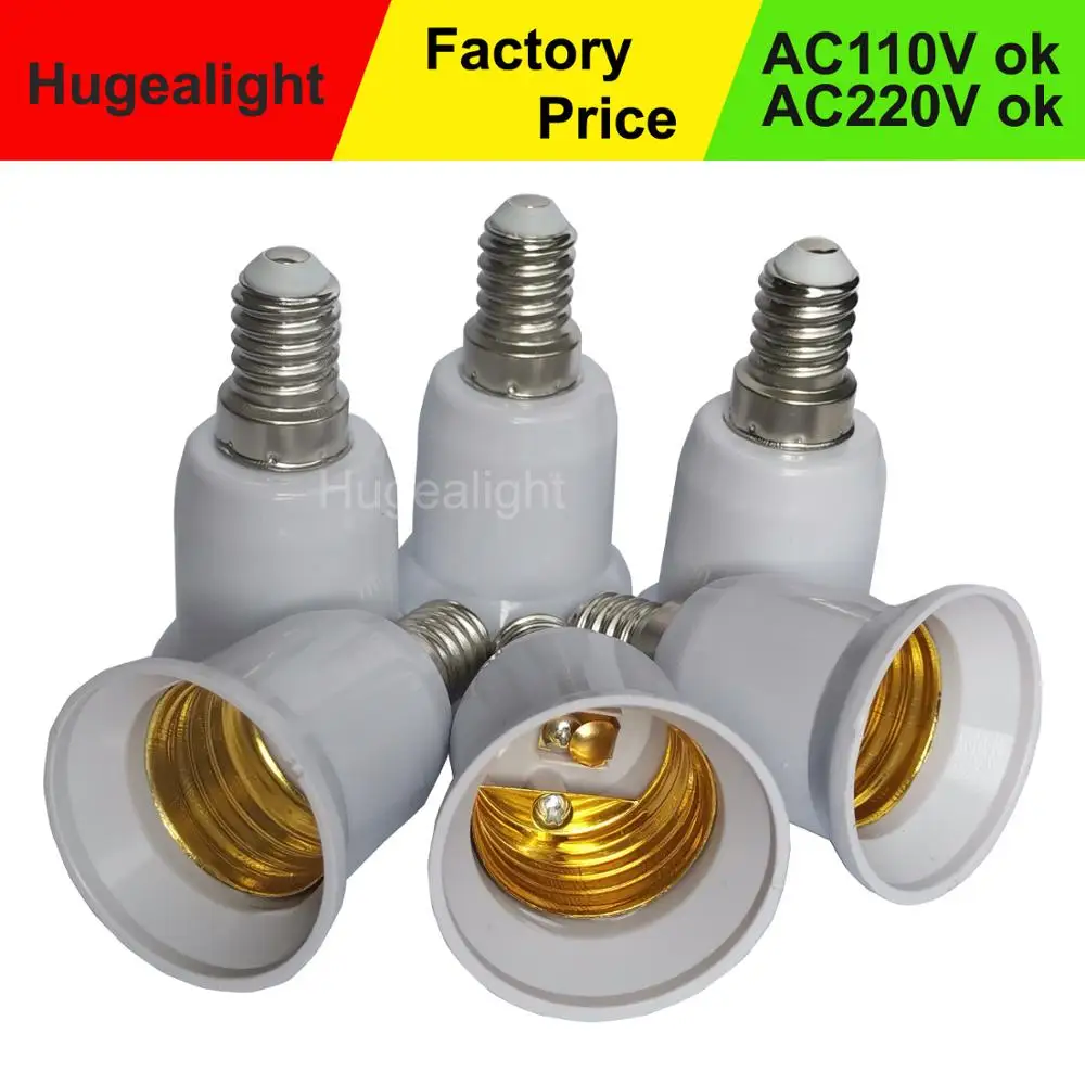 2pcs/lot Fireproof Plastic Converter E14 To E27 Adapter Socket High Quality Material Socket Light Bulb Adapter Lamp Holder