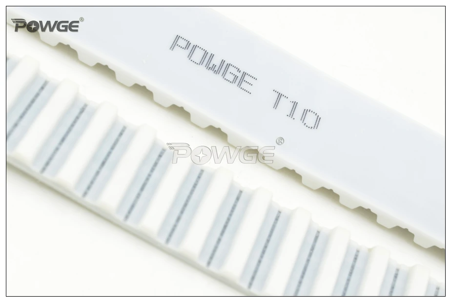 POWGE Customize T10 AT10 T5 AT5 Synchronous Belt Pitch=5/10mm PU With Steel Core T10 AT10 AT5 T5 Timing Belt Pulley 