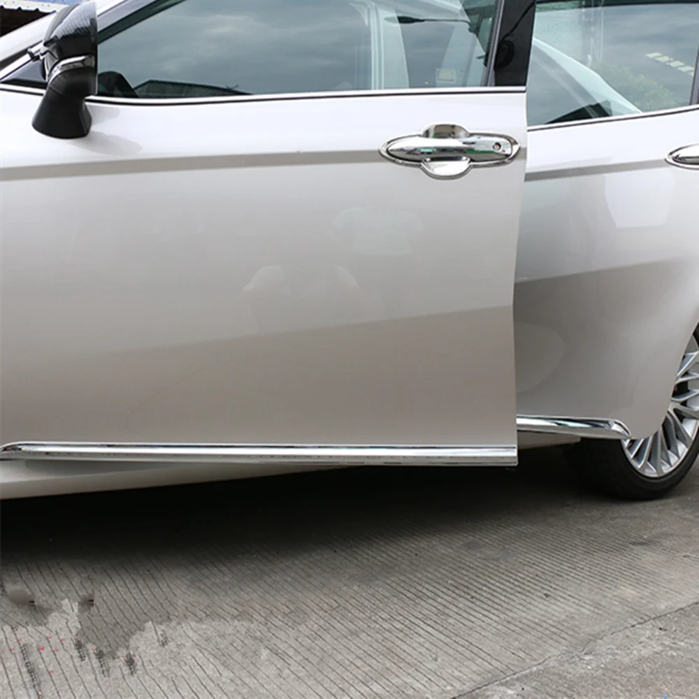 For Toyota Camry XV70 2017 2018 2019 2020 ABS Chrome Car Side Door Body Molding Strips Cover Trim Sticker Accessories