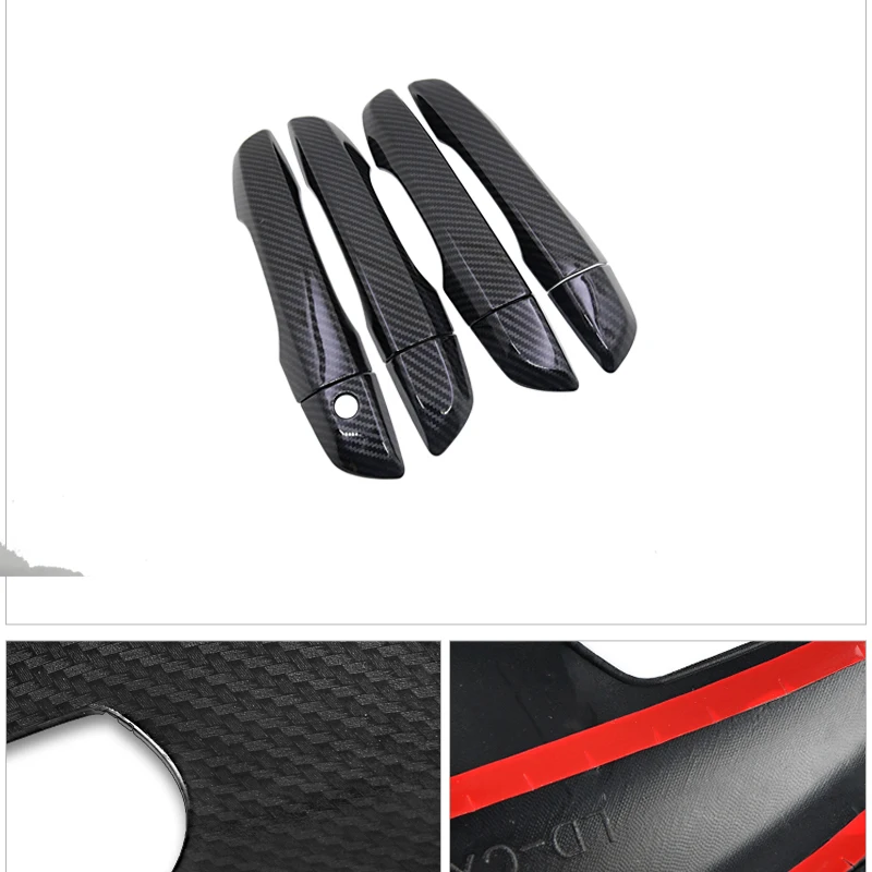 Car exterior accessoires stickers Carbon Door handle cover for Honda Civic 10 FC FK FC1 FC2 FC5 FK4 FK7 2016 2017 2018 ~2019