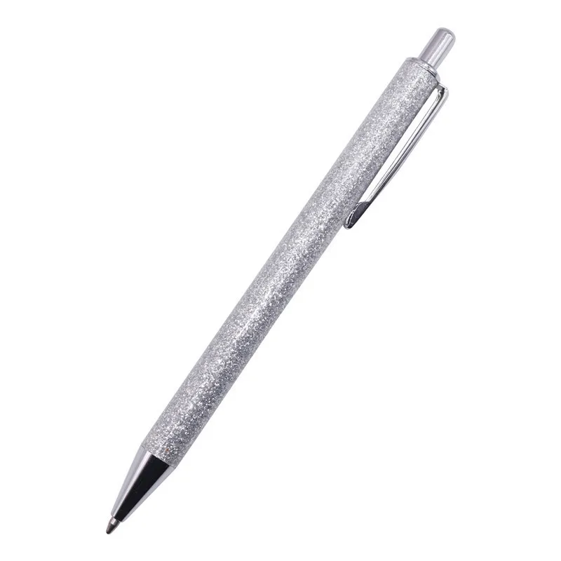 Bolígrafo de cristal con lentejuelas brillantes, bolígrafo de recarga negra de 0,5mm, papelería de oficina escolar, herramienta de escritura para