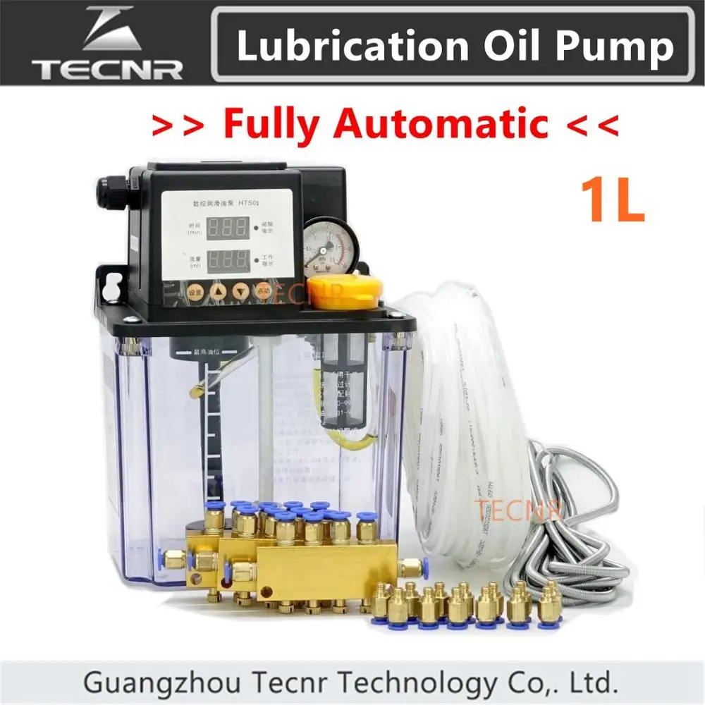 

CNC Automatic Lubrication oil pump kit 1L digital electronic timer gear pumps for cnc machine TECNR