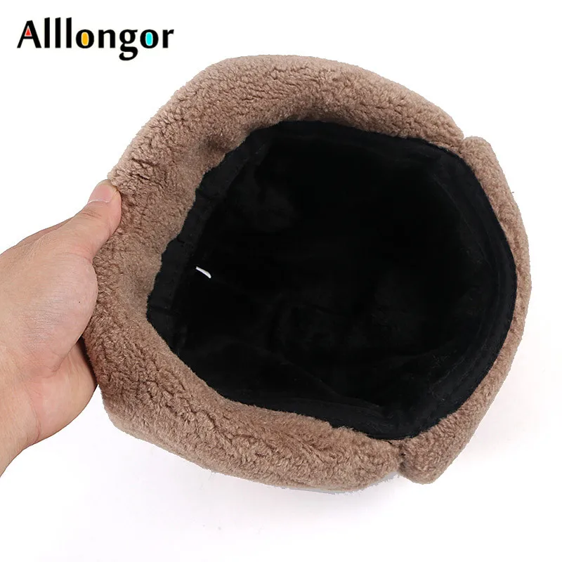 Hot Fleece Bomber Hat Winter 2024 Autumn Warm Wool Fur Russian Ushanka Hats With Ear Flap Pilot Trapper Cap Earflap Snow Cap