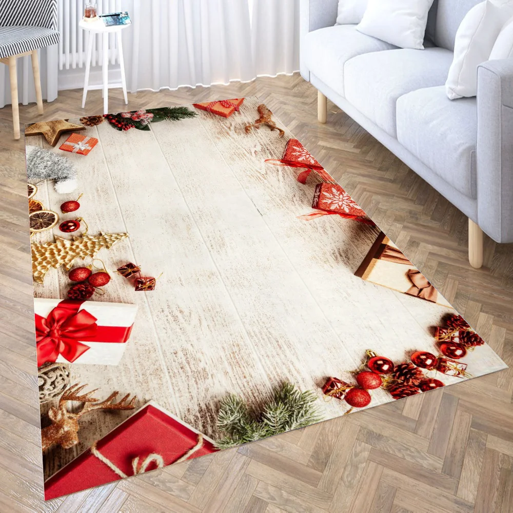 

Christmas 3D Pattern Carpets for Living Room Home Hallway Large Rug Kids Room Bedside Mat Children Bedroom Decoration Big Carpet