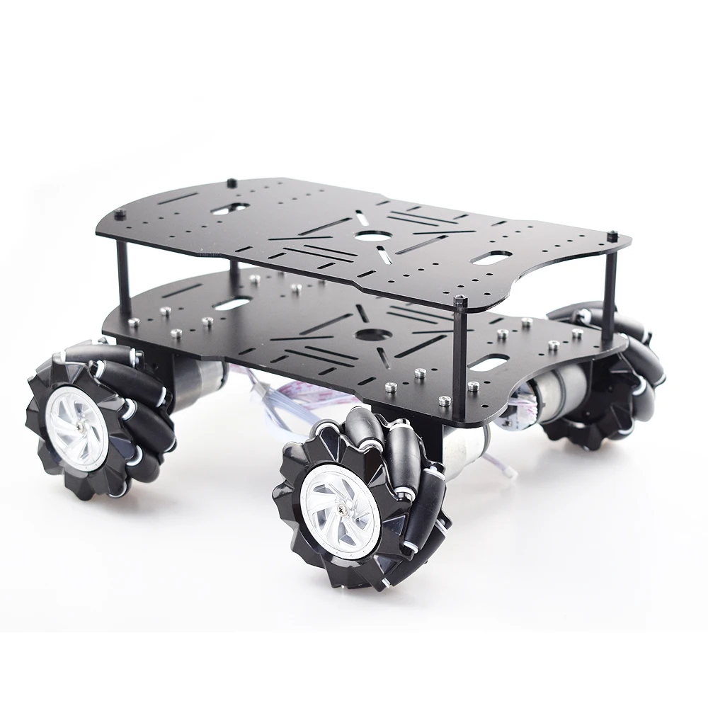 15KG Obciążenie 4WD 80mm Mecanum Wheel RC Robot Car Chassis z silnikiem enkodera DC 12V dla Arduino Raspberry Pi DIY Project STEM Toy