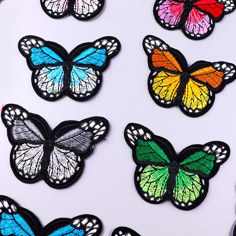 10 PCS Butterfly Embroidered Patches On Kids Clothes Applique Cartoon Iron On Patches For Clothing Hat Sweater Decorate DIY